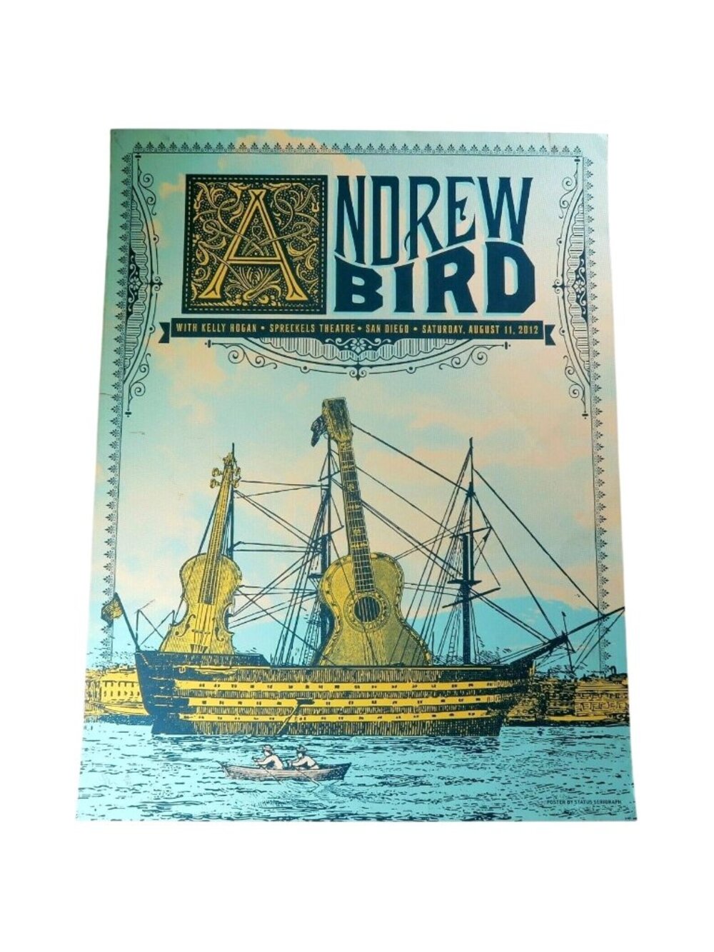 Andrew Bird 2012 San Diego Poster – Stavis Seiberling Art S/N Serigraph 18x24